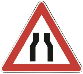 saobracajni znak Suženje puta