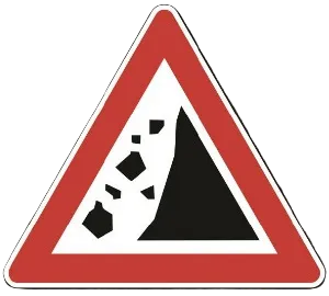 saobracajni znak Odron kamenja