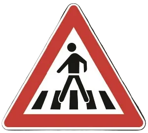saobracajni znak Nailazak na pešački prelaz
