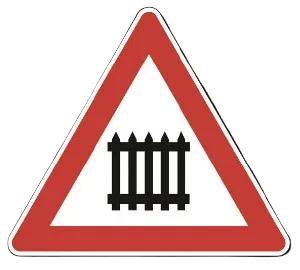 saobracajni znak Ukrštanje sa železničkom prugom sa branicima ili polubranicima
