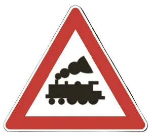 saobracajni znak Ukrštanje puta sa železničkom prugom bez branika ili polubranika