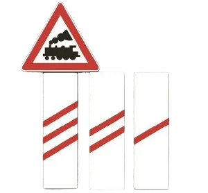 saobracajni znak Približavanje mestu ukrštanja puta i železničke pruge