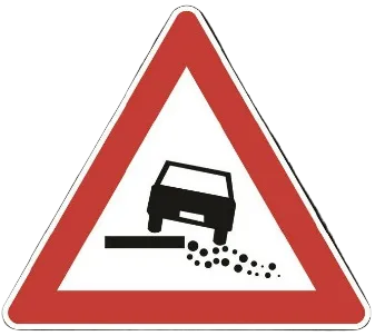 saobracajni znak Opasna bankina