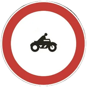 saobracajni znak Zabrana saobraćaja za motocikle