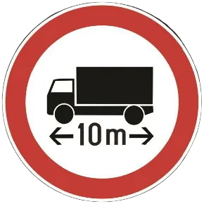 saobracajni znak Zabrana saobraćaja za vozila koja prekoračuju određenu dužinu