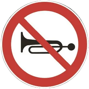 saobracajni znak Zabrana upotrebe zvučnih uređaja za upozoravanje