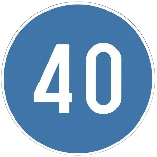 saobracajni znak Najmanja dozvoljena brzina