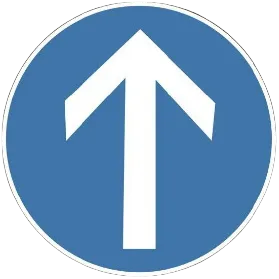 saobracajni znak Obavezan smer kretanja