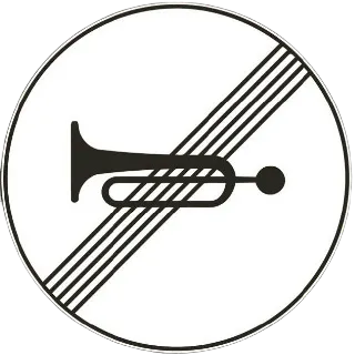 saobracajni znak Prestanak zabrane upotrebe zvučnih uređaja za upozoravanje